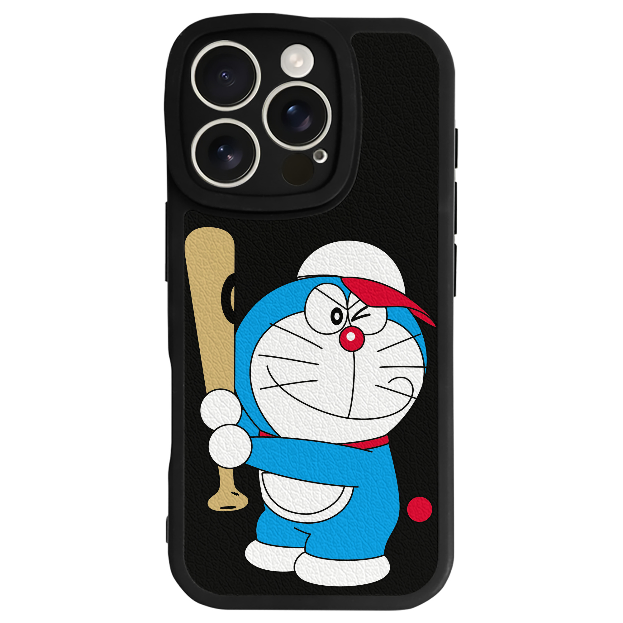 （画像用） ドラえもん Doraemon 【iPhone 16シリーズ対応】シリコンスマホケース（レザー調） 材質：シリコン
